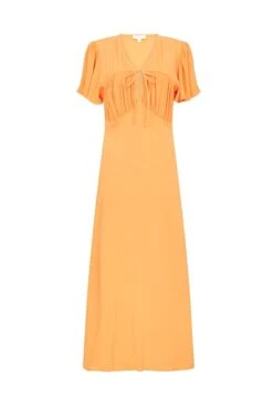 Laura Crepe Midi Dress Orange -Ghost Fashion Store D06G085 F23 28000 650px 964px