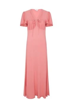 Laura Crepe Midi Dress Pale Rose -Ghost Fashion Store D06G085 H22 28001 650px 964px