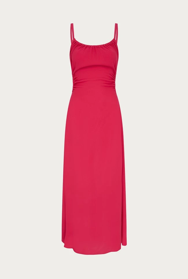 Sophie Crepe Midi Dress Pink 9 Sophie Crepe Midi Dress Pink - Image 7