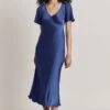 Jennifer Satin Midi Dress Blue -Ghost Fashion Store D06G089 K81 28406 650px 964px