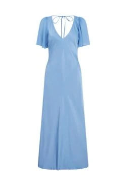 Jennifer Satin Midi Dress Cornflower Blue 11 Jennifer Satin Midi Dress Cornflower Blue -Ghost Fashion Store D06G089 K92 28419 650px 964px
