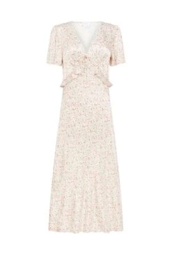 Bibi Satin Midi Dress Cream Bubble -Ghost Fashion Store D06G094 Z57 28177 650px 964px