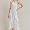 Alena Satin Midi Dress White Spot 1 Alena Satin Midi Dress White Spot -Ghost Fashion Store D06G100 Z70 28444 650px 964px