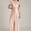 Delphine Satin Maxi Dress Boudoir Pink -Ghost Fashion Store D07G022 N27 28688 650px 964px