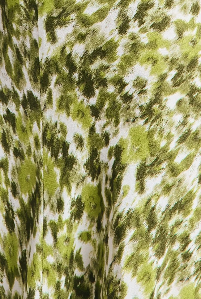 Lainey Crepe Midi Dress Green Ikat 10 Lainey Crepe Midi Dress Green Ikat - Image 8