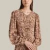 Ava Crepe Midi Dress Khaki Paisley 2 Ava Crepe Midi Dress Khaki Paisley -Ghost Fashion Store D07G042 Z02 29593 650px 964px