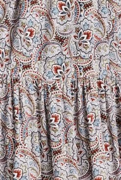 Maya Crepe Midi Dress Blue Paisley Star -Ghost Fashion Store D07G043 Z05 29557 650px 964px