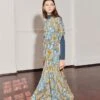 Harriet Crepe Midi Dress Blue Tapestry 1 Harriet Crepe Midi Dress Blue Tapestry -Ghost Fashion Store D07G044 Z06 29164 650px 964px