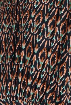 Harriet Crepe Midi Dress Black Soft Ikat -Ghost Fashion Store D07G044 Z07 29285 650px 964px