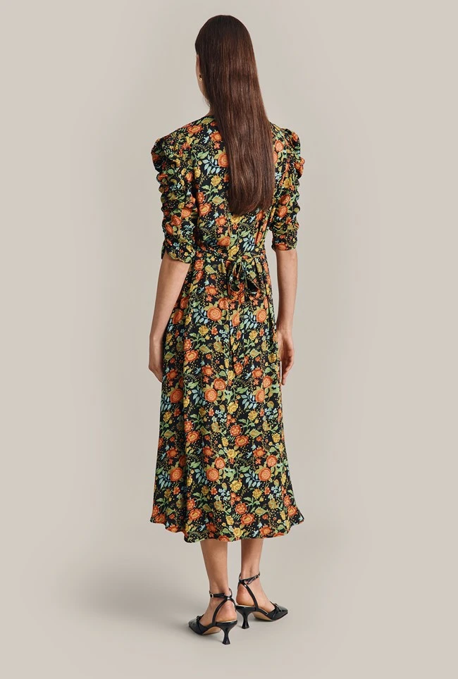 Sarah Crepe Midi Dress Classic Floral 8 Sarah Crepe Midi Dress Classic Floral - Image 6