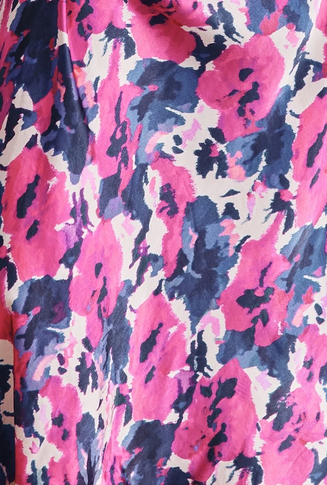 Harper Satin Midi Dress Pink Poppies 8 Harper Satin Midi Dress Pink Poppies - Image 6