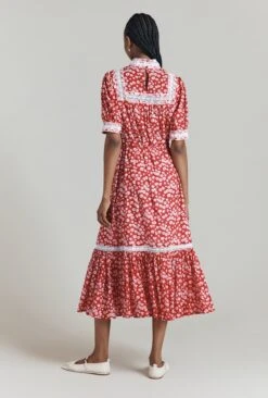 Josephine Ditsy Floral Printed Cotton Lace Trim Dress -Ghost Fashion Store D08G055A Z24 31482 650px 964px