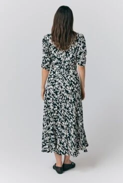 Madi Crepe Floral Midi Dress -Ghost Fashion Store D09G022 Z45 32863 650px 964px