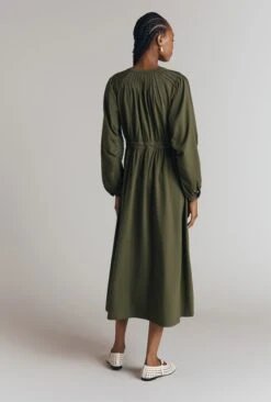 Santori Embroidery Trim Cotton Jersey Midi Dress 9 Santori Embroidery Trim Cotton Jersey Midi Dress -Ghost Fashion Store D09G029 J31 31892 650px 964px