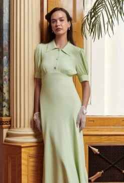 Wilma Crepe Midi Tea Dress -Ghost Fashion Store D09G041 J70 33728 650px 964px