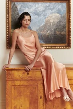 Kallie Satin Maxi Slip Dress