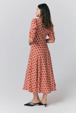 Madi Crepe Polka Dot Floral Midi Dress -Ghost Fashion Store D10G009 Z68 33034 650px 964px