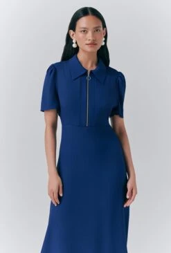 Haisley Crepe Collared Midi Tea Dress -Ghost Fashion Store D10G019 K06 33733 650px 964px