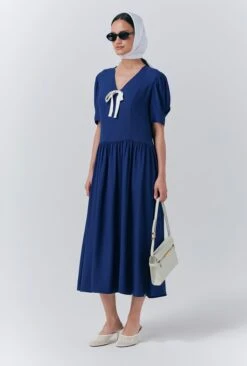 Peony Crepe Midi Dress -Ghost Fashion Store D10G020 K06 33565 650px 964px