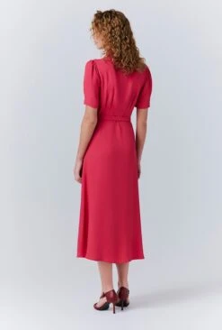 Rowan Button Crepe Midi Tea Dress 11 Rowan Button Crepe Midi Tea Dress -Ghost Fashion Store D10G021 H61 33380 650px 964px