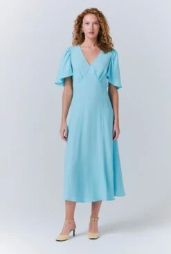 Sadie Crepe Midi Dress -Ghost Fashion Store D10G022 K94 33464 650px 964px