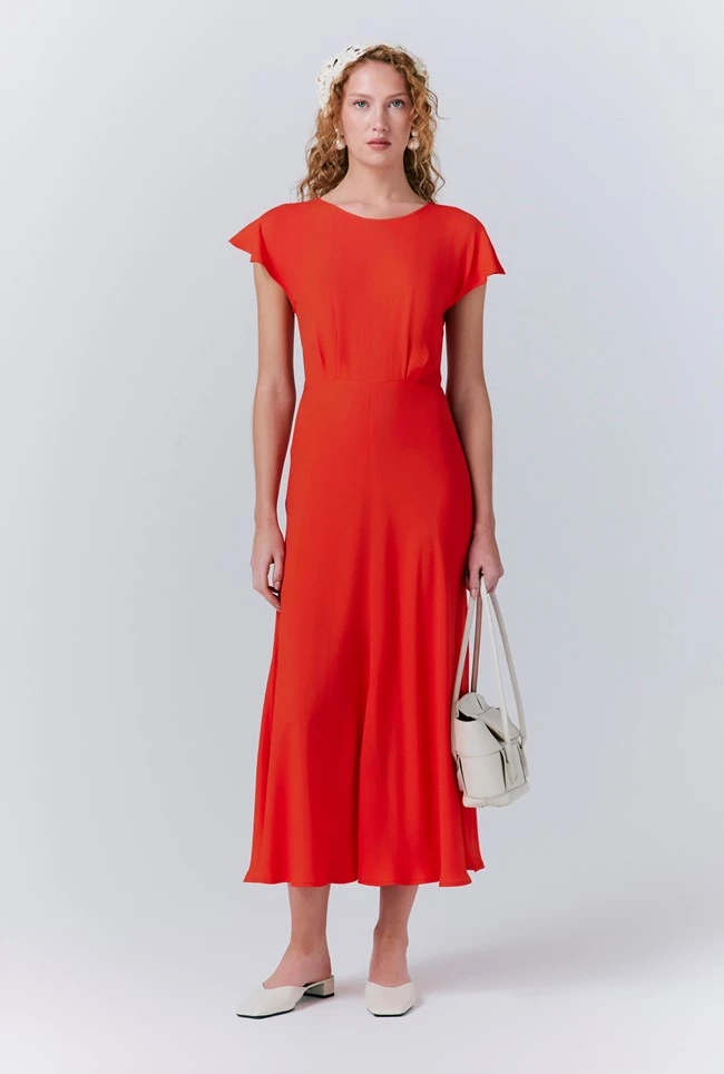 Alora Crepe Midi Dress 4 Alora Crepe Midi Dress - Image 2