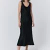 Palm Satin Midi Slip Dress -Ghost Fashion Store D10G028 A01 33102 650px 964px
