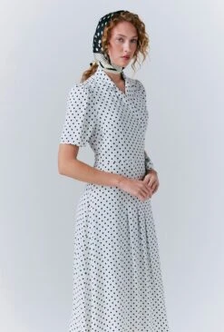 Giselle Crepe Polka Dot Wrap Dress -Ghost Fashion Store D10G030 Z08 33362 650px 964px