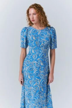 Esme Mono Floral Crepe Dress -Ghost Fashion Store D10G031 Z71 33403 650px 964px