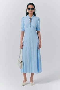 Gemma Crepe Embroidered Dress