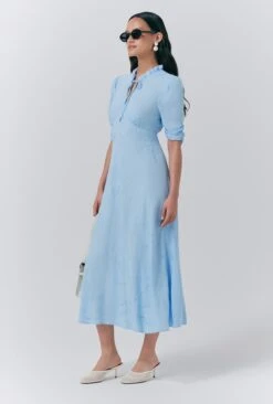 Gemma Crepe Embroidered Dress -Ghost Fashion Store D10G037 K16 33595 650px 964px