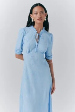 Gemma Crepe Embroidered Dress -Ghost Fashion Store D10G037 K16 33596 650px 964px