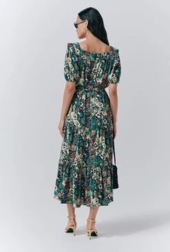 Georgia Tiered Floral Midi Dress -Ghost Fashion Store D10G038 Z78 33573 650px 964px