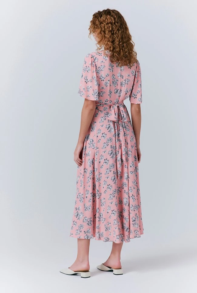 Jess Crepe Floral Midi Tea Dress 7 Jess Crepe Floral Midi Tea Dress - Image 5