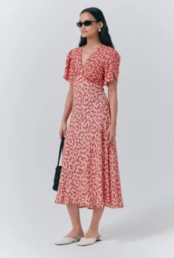 Lulu Crepe Floral Midi Tea Dress -Ghost Fashion Store D10G040 Z77 33590 650px 964px
