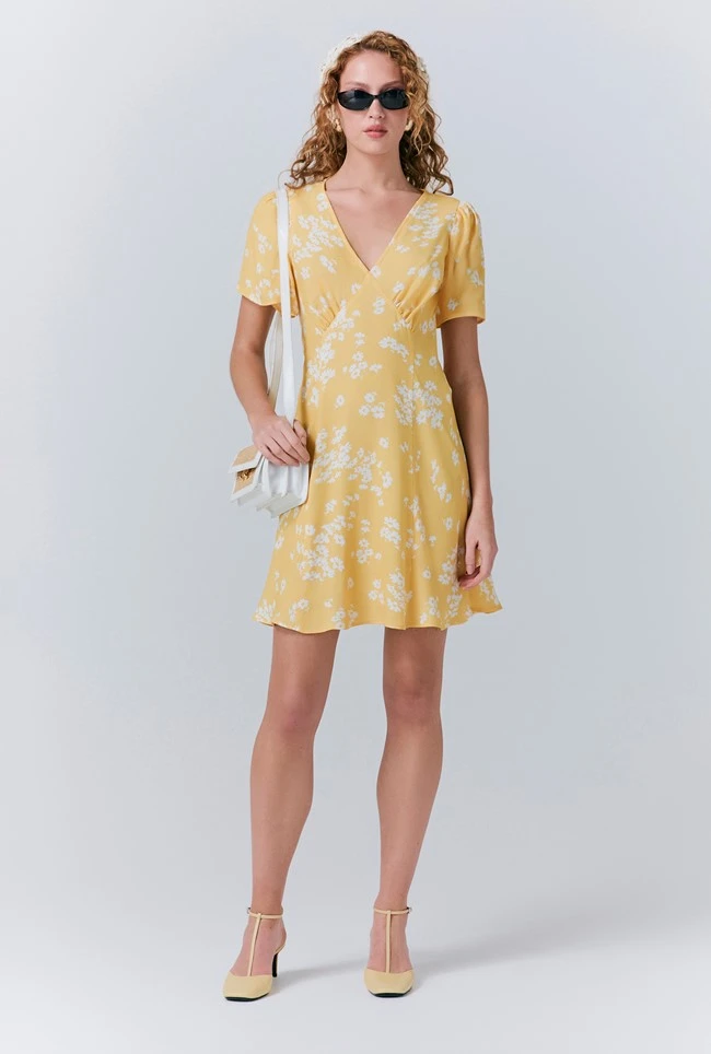 Ruby Crepe Floral Short Dress 4 Ruby Crepe Floral Short Dress - Image 2