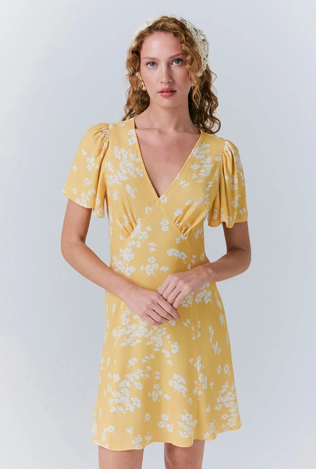 Ruby Crepe Floral Short Dress 7 Ruby Crepe Floral Short Dress - Image 5