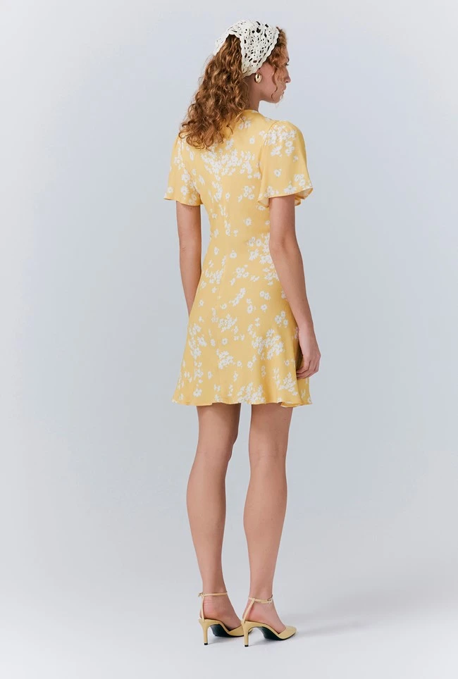 Ruby Crepe Floral Short Dress 8 Ruby Crepe Floral Short Dress - Image 6