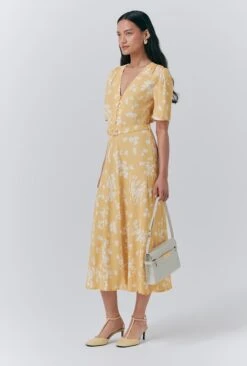 Jemima Crepe Floral Belted Midi Dress -Ghost Fashion Store D10G043 Z79 33604 650px 964px