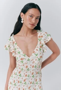 Maya Crepe Floral Print Slip Dress -Ghost Fashion Store D10G045 Z81 33617 650px 964px