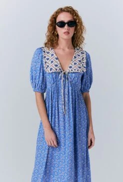 Nellie Crepe Collared Midi Smock Dress -Ghost Fashion Store D10G047 Z82 33530 650px 964px