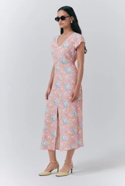 Blair Crepe Floral Sleeveless Midi Dress -Ghost Fashion Store D10G050 Z86 33555 650px 964px