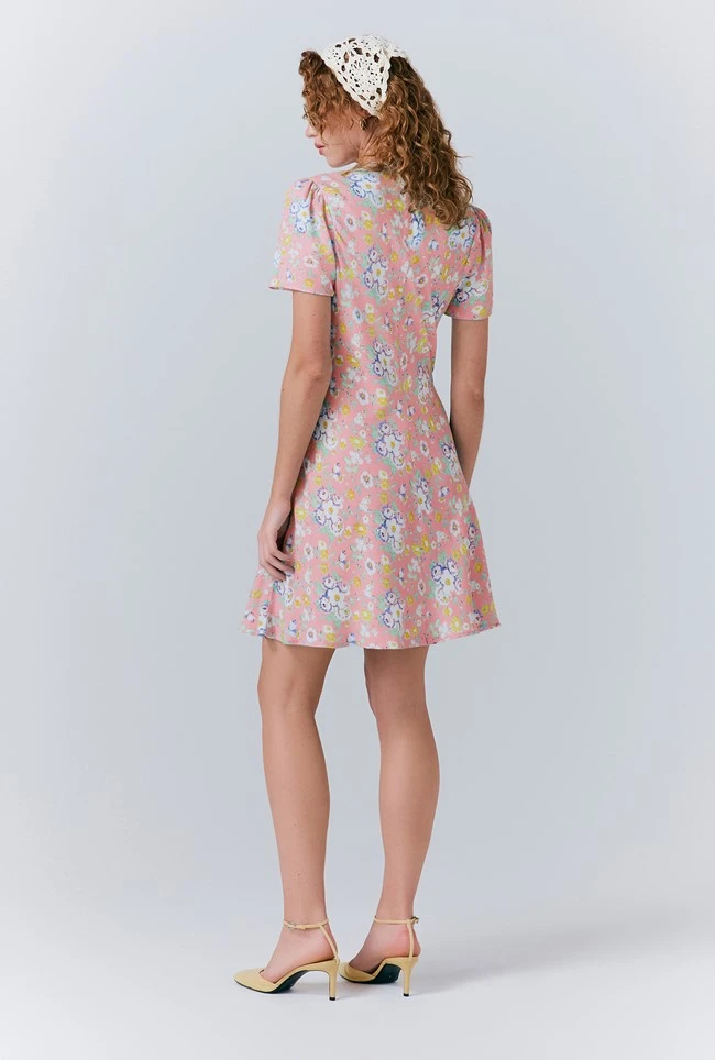 Lucy Crepe Floral Short Dress 7 Lucy Crepe Floral Short Dress - Image 5