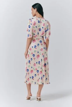 Lenora Satin Floral Belted Midi Dress 11 Lenora Satin Floral Belted Midi Dress -Ghost Fashion Store D10G052 Z87 33689 650px 964px