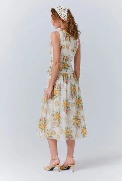 Julia Cotton Floral Midi Wrap Dress -Ghost Fashion Store D10G058 Z93 33492 650px 964px