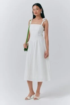 Fabiola Embroidered Cotton Strappy Dress -Ghost Fashion Store D10G059 C01 33645 650px 964px