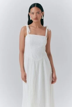 Fabiola Embroidered Cotton Strappy Dress -Ghost Fashion Store D10G059 C01 33646 650px 964px