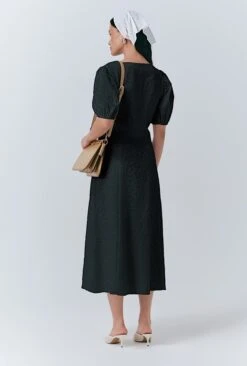 Selina Embroidered Cotton Midi Dress -Ghost Fashion Store D10G061 A01 33684 650px 964px