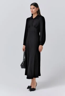 Wendy Crepe Collared Neck Midi Dress -Ghost Fashion Store D11G009 K10 33852 650px 964px