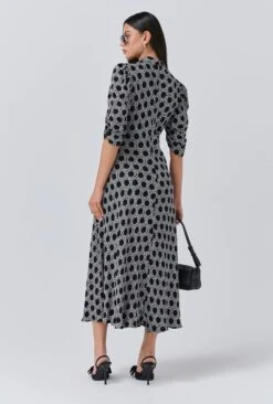 Mia Crepe Floral Midi Tea Dress -Ghost Fashion Store D11G019 ZA1 33813 650px 964px